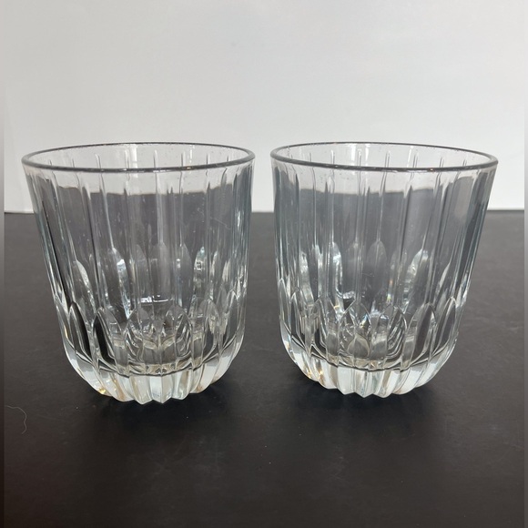 Vintage set of Four Beveled Cut Glass Heavy Lowball Glasses - Picture 10 of 10